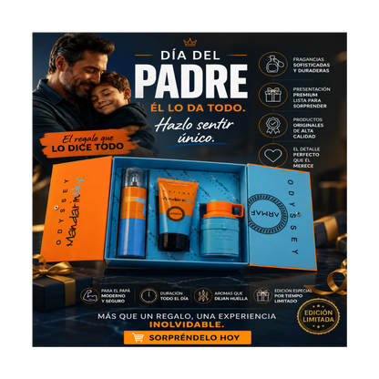 🎁 El regalo que papá recordará cada vez que lo use - Combo Mandarin Sky + Crema + Body Spray GRATIS