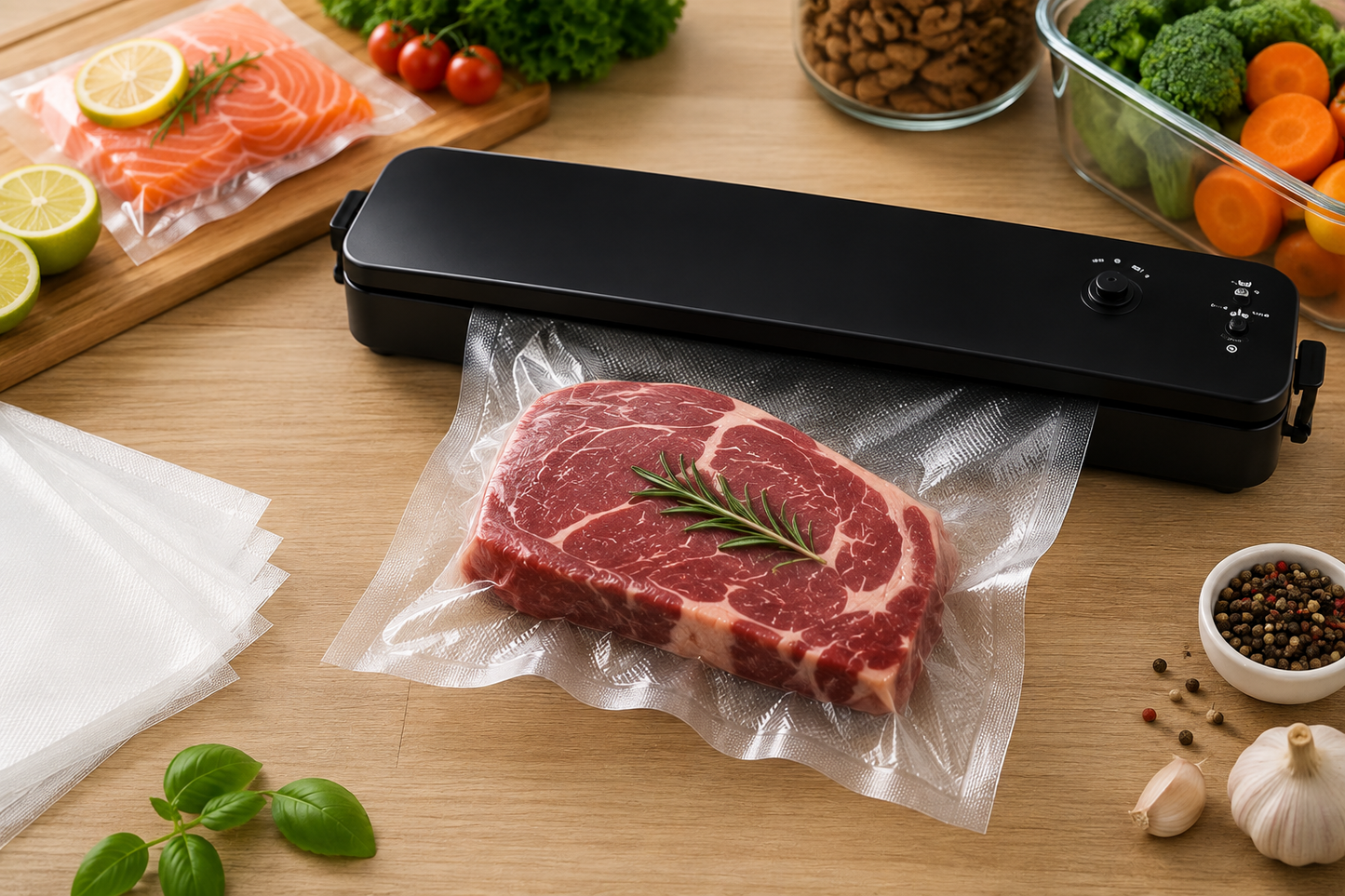 Selladora al Vacío FreshLock™ – Conserva tus Alimentos por Más Tiempo