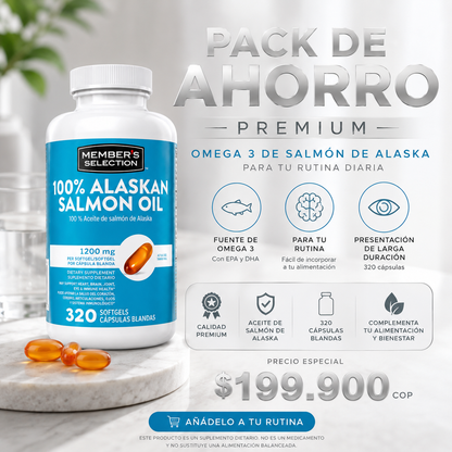 🔥 Pack Ahorro Premium – Omega 3 de Salmón de Alaska