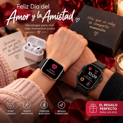 Combo Smartwatch para Parejas 12 en 1 ❤️⌚