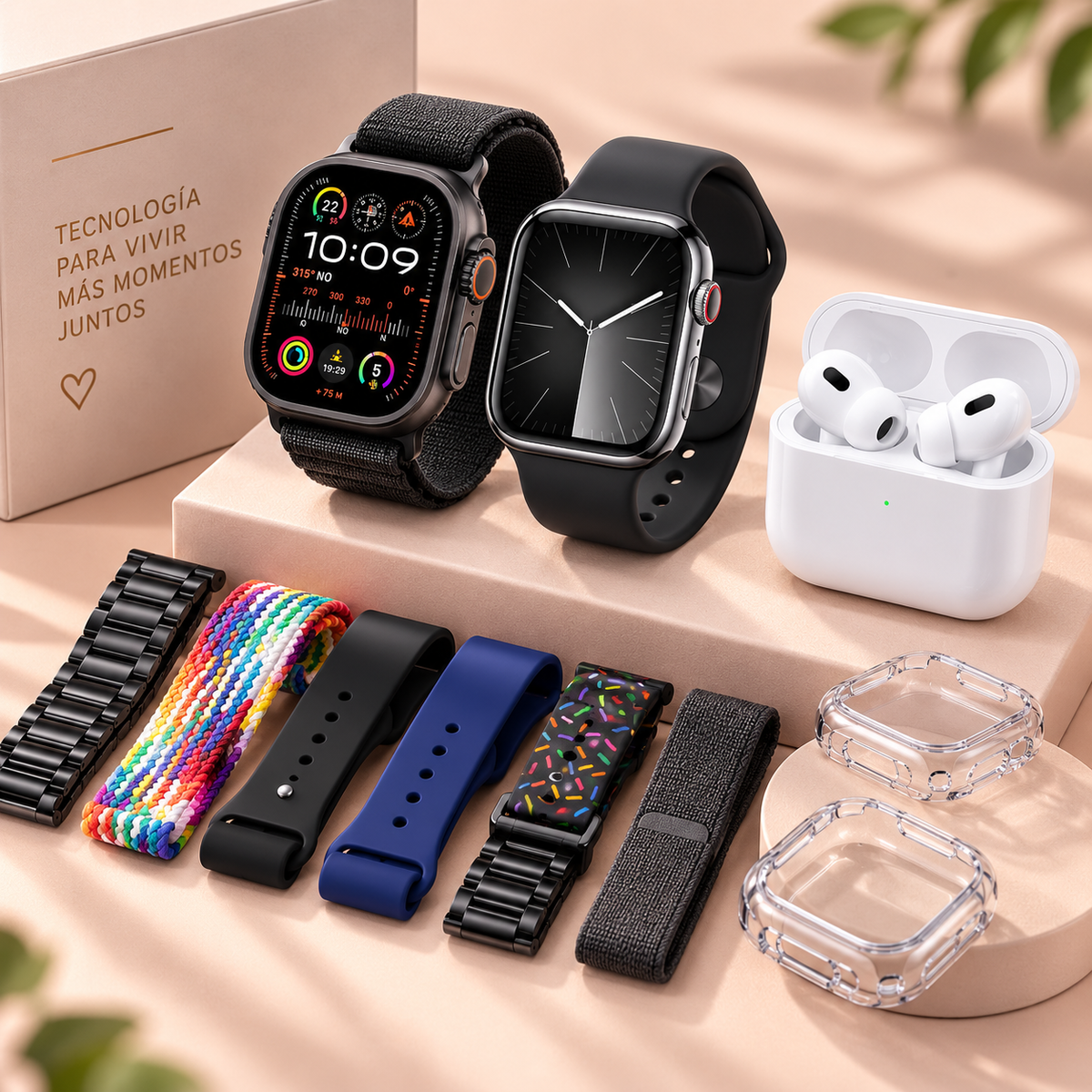 Combo Smartwatch para Parejas 12 en 1 ❤️⌚