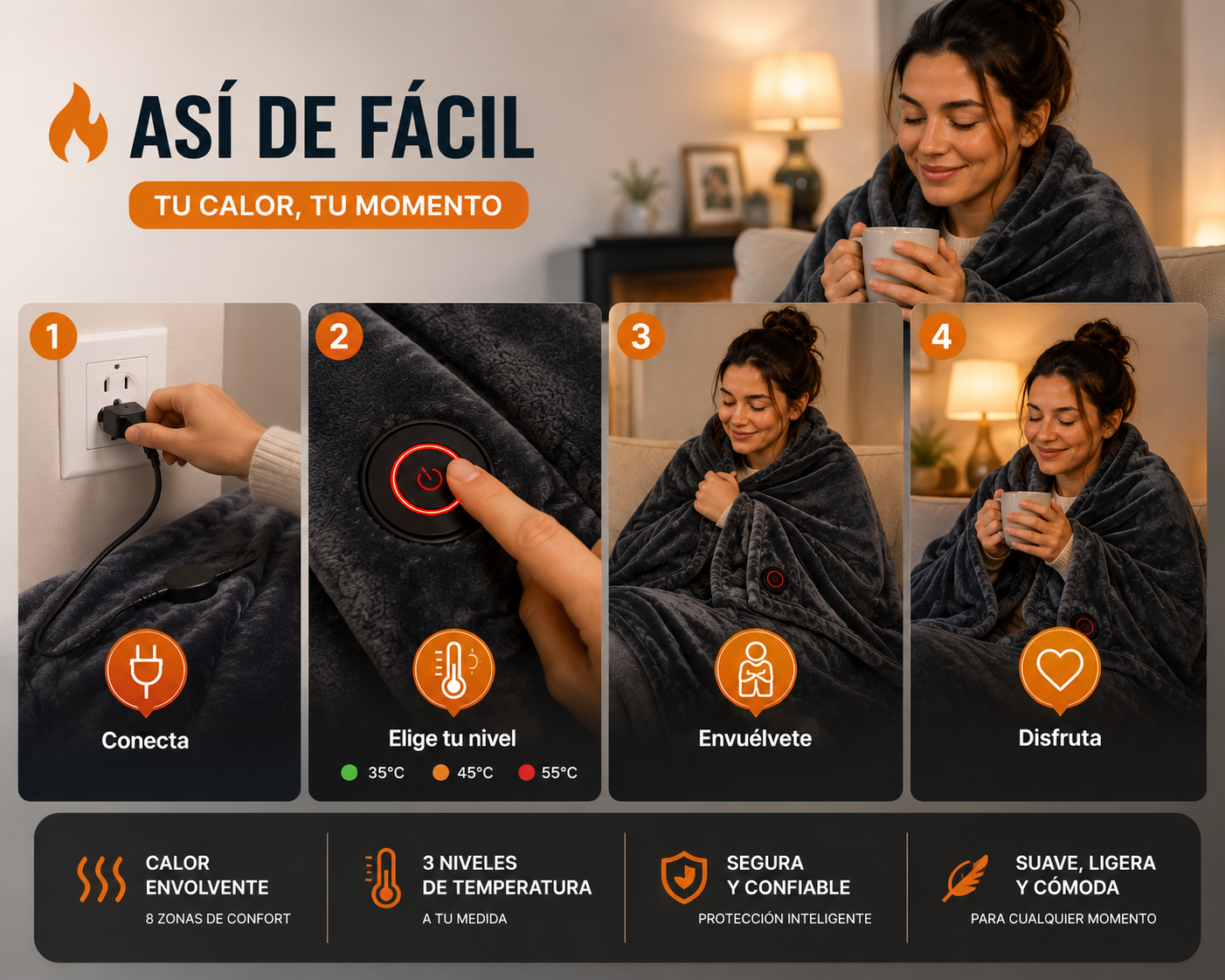 ❄️ Olvídate del frío y disfruta un calor acogedor en minutos